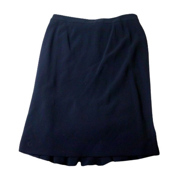 Marlowe Quiet Designer Luxury Straight Skirt with Back Ruffles 100% Wool Size 10 - Picture 1 of 8